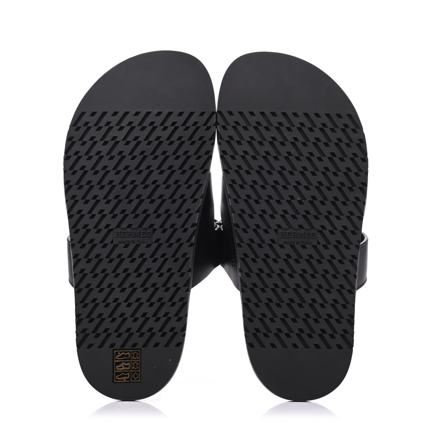 Hermes Calfskin Womens Chypre Sandals 37 Black 5 of 9