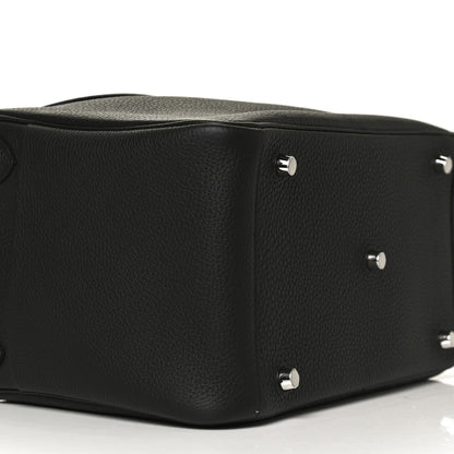 Hermes Taurillon Clemence Lindy 30 Black 8 of 12