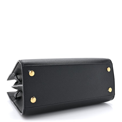 Burberry Grainy Calfskin Mini Two Handle Title Bag Black 4 of 9