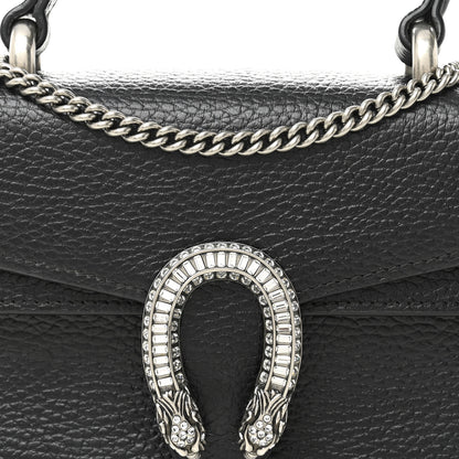 Gucci Dollar Calfskin Crystal Mini Dionysus Top Handle Bag Black Crystal 8 of 11