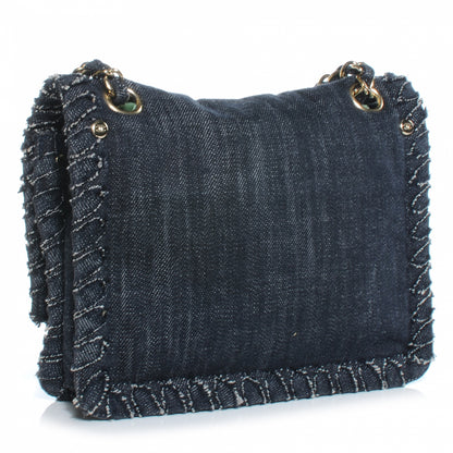 Chanel Denim Embroidered Night Flight Reissue Flap Blue 4 of 8