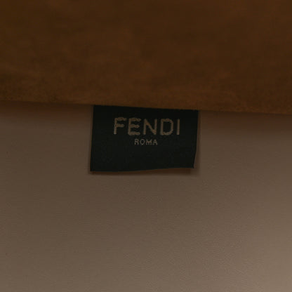 Fendi Glazed Fabric Vitello King Plexiglass FF 1974 Logo Hairdo Girls Inlay Medium Fendi Sunshine Shopper Tote Mogano Panna Multicolor 6 of 9