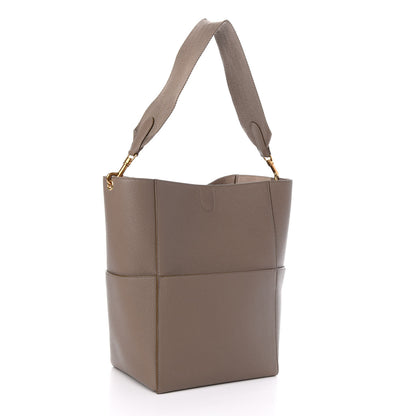 Celine Soft Grained Calfskin Sangle Bucket Bag Taupe 3 of 9