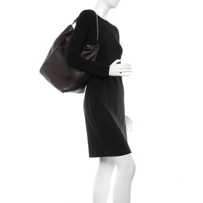 Bottega Veneta Washed Cervo Deerskin Loop Hobo Bag Ebano 2 of 13