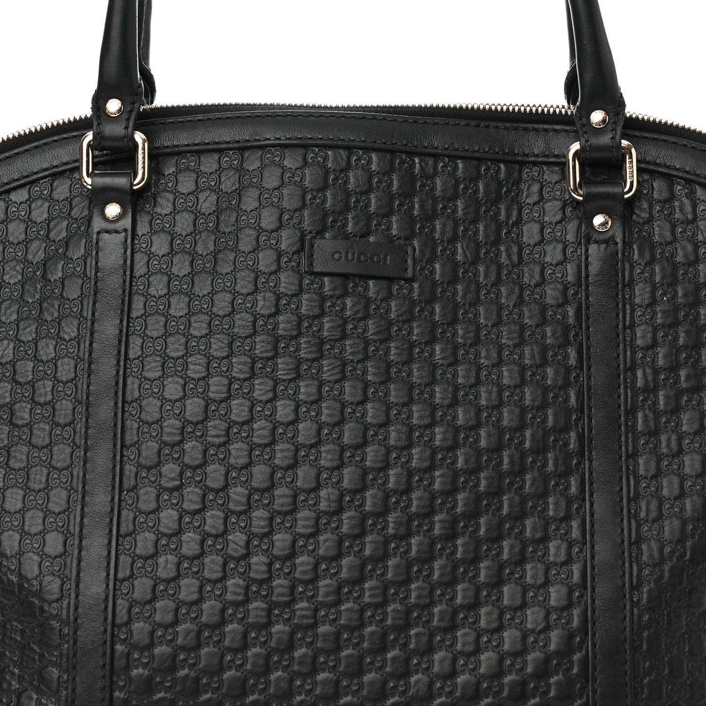 Soft Microguccissima Dome Satchel Black