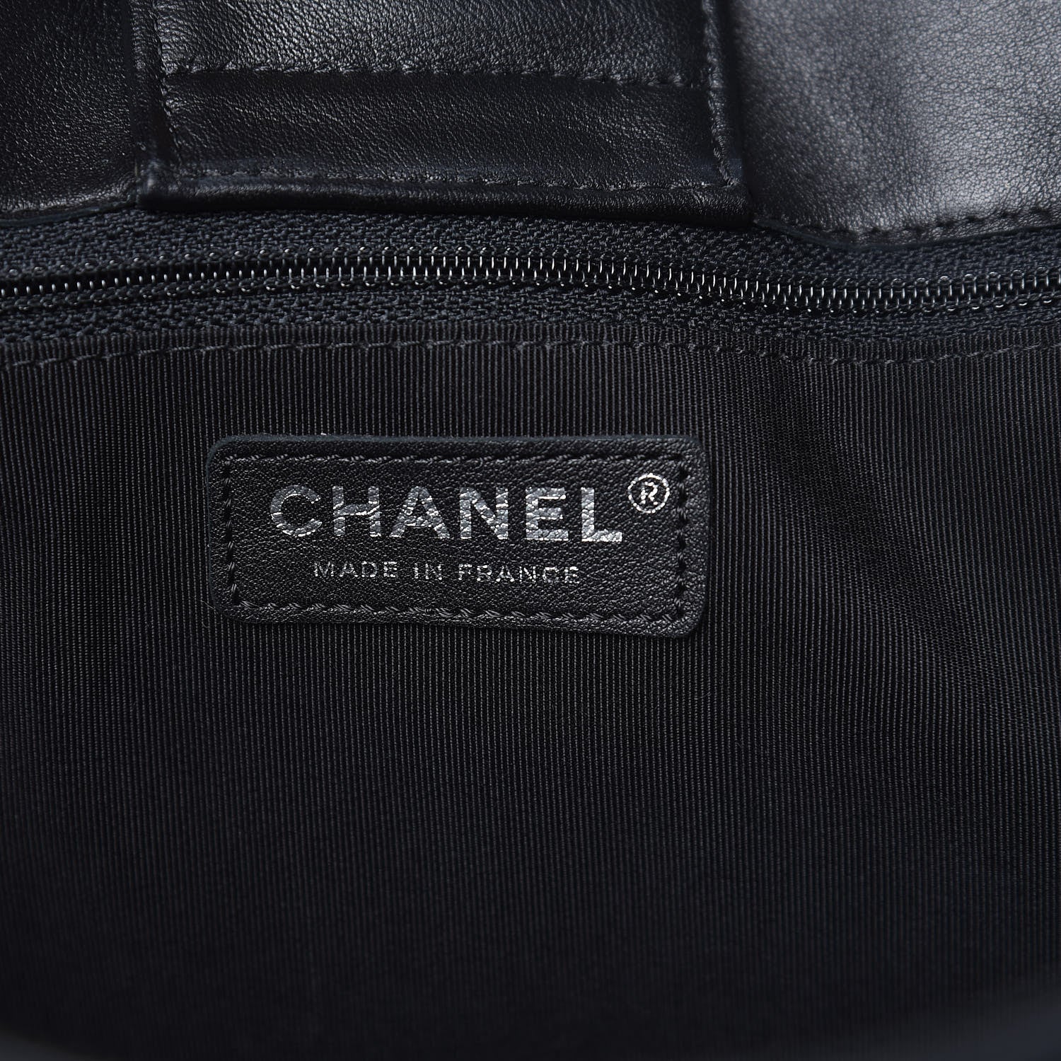 Chanel Calfskin Quilted Large CC Shopping Tote Black 6 of 8