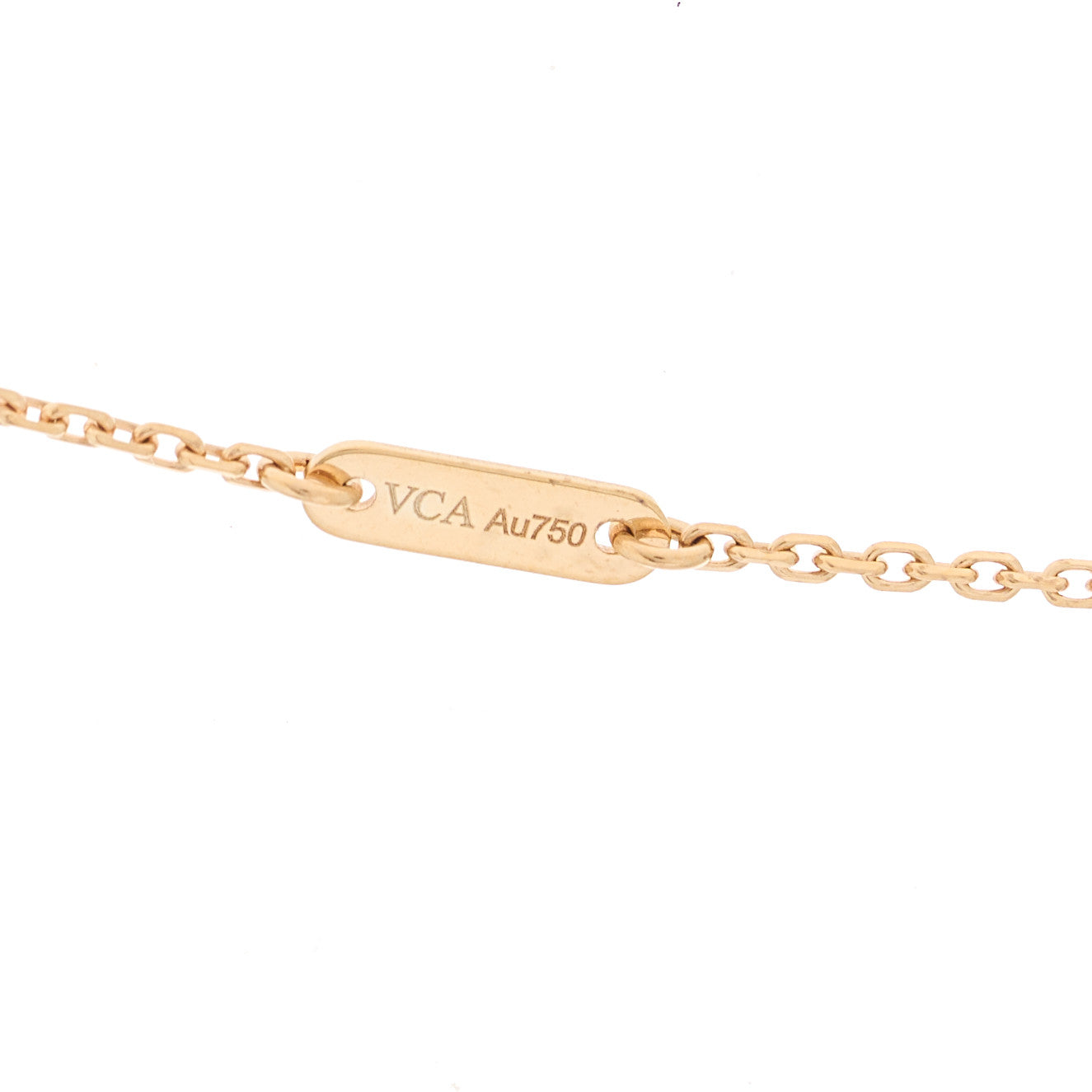 Van Cleef & Arpels 18K Rose Gold Carnelian Sweet Alhambra Pendant Necklace 6 of 6