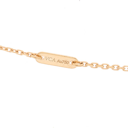 Van Cleef & Arpels 18K Rose Gold Carnelian Sweet Alhambra Pendant Necklace 6 of 6