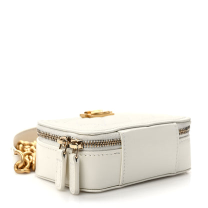 Chanel Caviar Quilted Mini Boy Clutch With Chain White 4 of 10