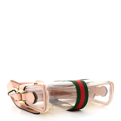 Gucci Vinyl Web Mini Ophidia Transparent Shoulder Bag Perfect Pink 4 of 11