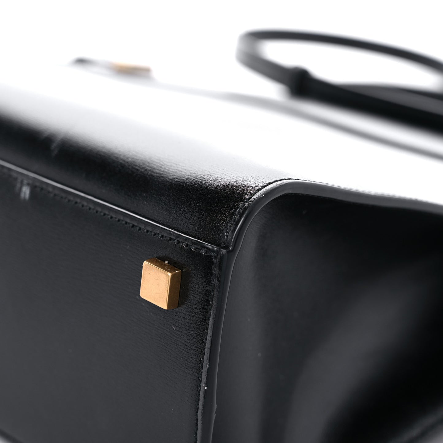 Calfskin Small Manhattan Shopper Tote Black