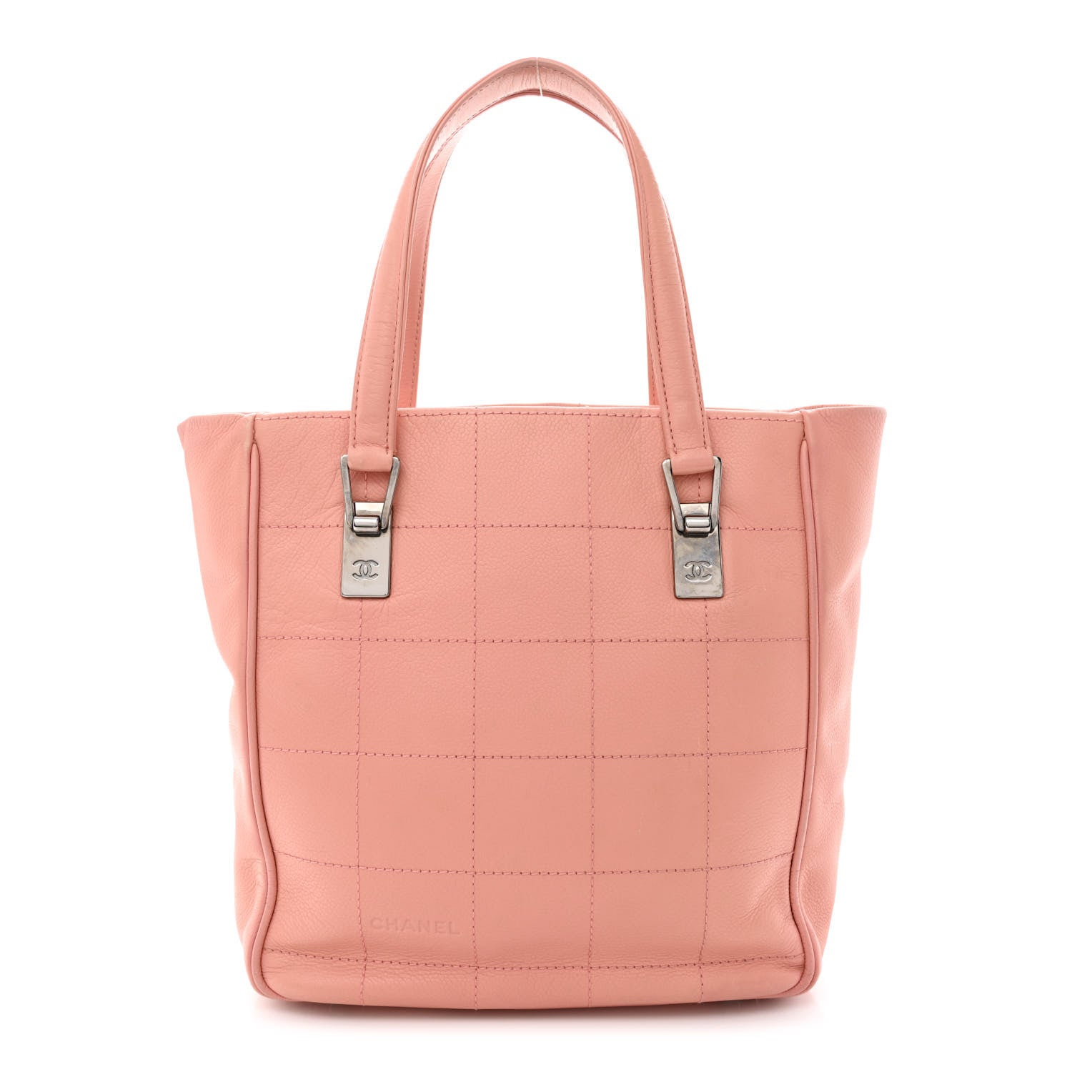 Chanel Caviar Square Stitched Tote Pink 1 of 15