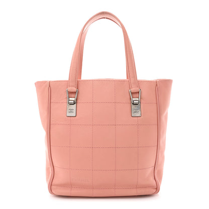 Chanel Caviar Square Stitched Tote Pink 1 of 15