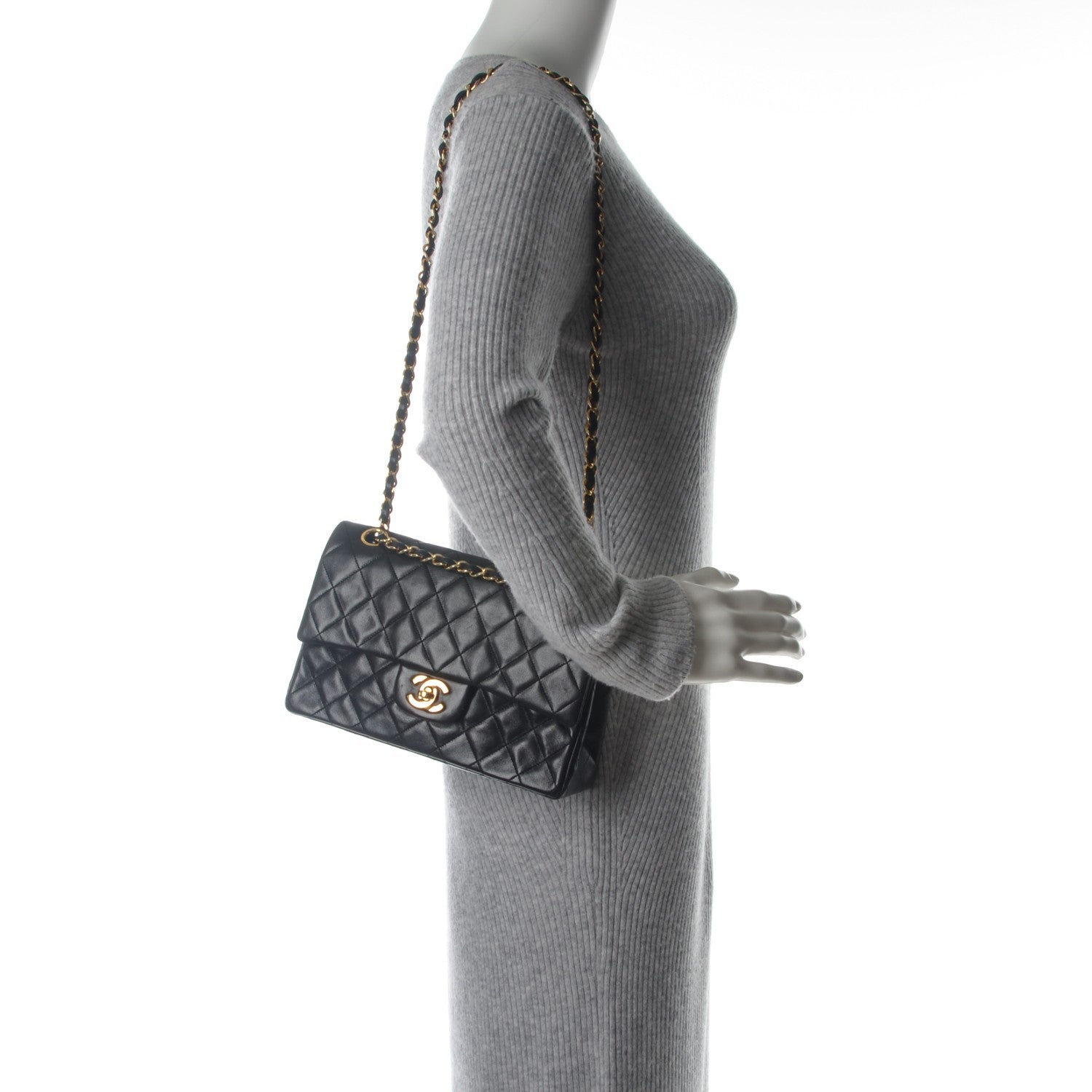 Chanel Lambskin Quilted Small Double Flap Black 2 of 11