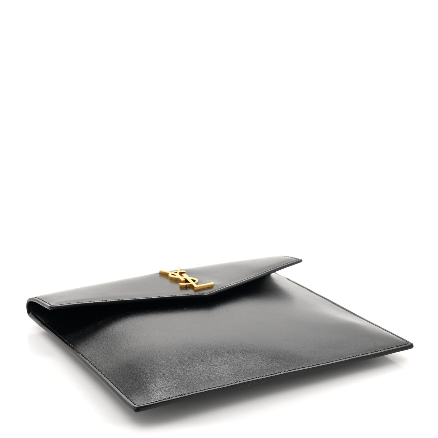 Smooth Shiny Calfskin Monogram Uptown Pouch Black