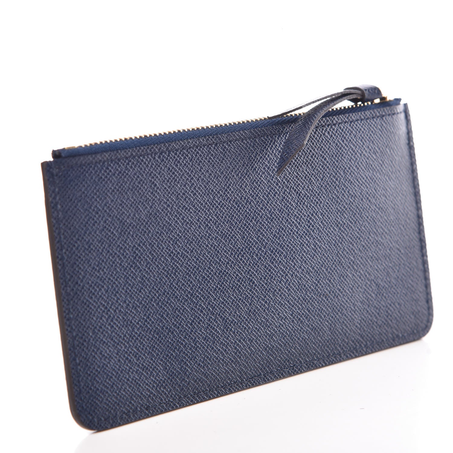 Louis Vuitton Calfskin Jeanne Wallet Zippered Insert Dark Blue 3 of 6
