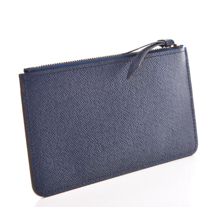 Louis Vuitton Calfskin Jeanne Wallet Zippered Insert Dark Blue 3 of 6