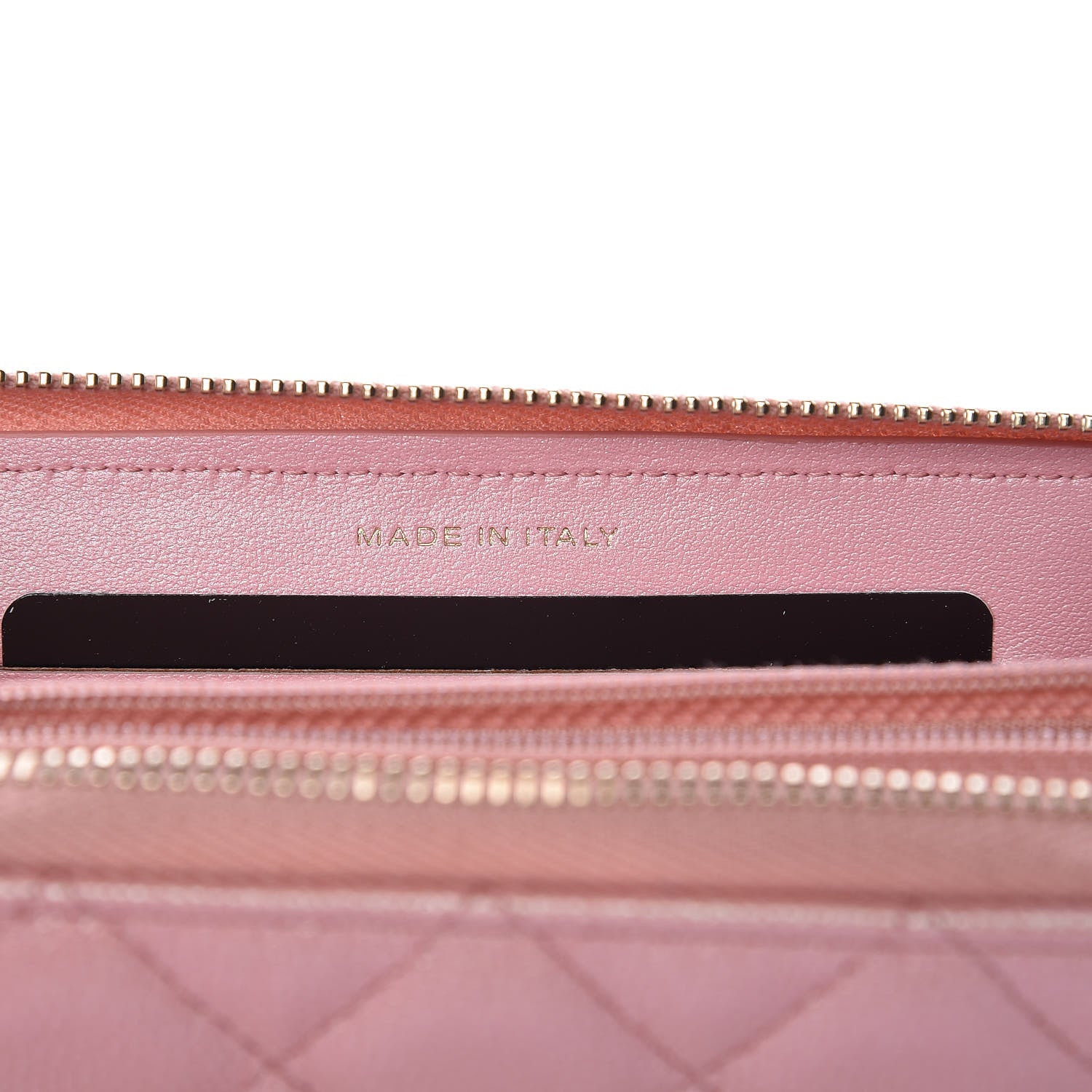 Chanel Iridescent Caviar Quilted Medium Zip Around Wallet Pink 7 of 11