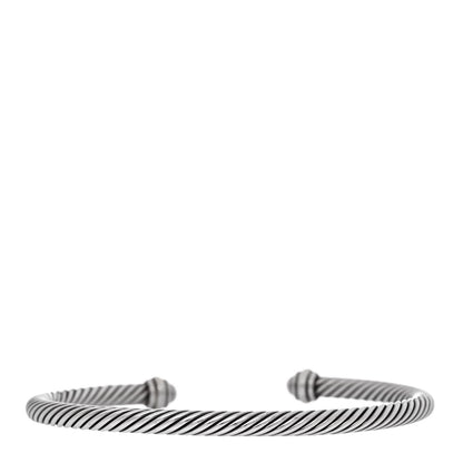 David Yurman Sterling Silver 18K Yellow Gold 4mm Cable Classics Bracelet 2 of 4