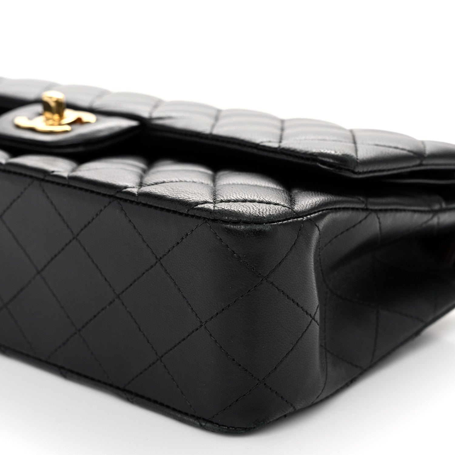 Chanel Lambskin Quilted Medium Double Flap Black 10 of 10