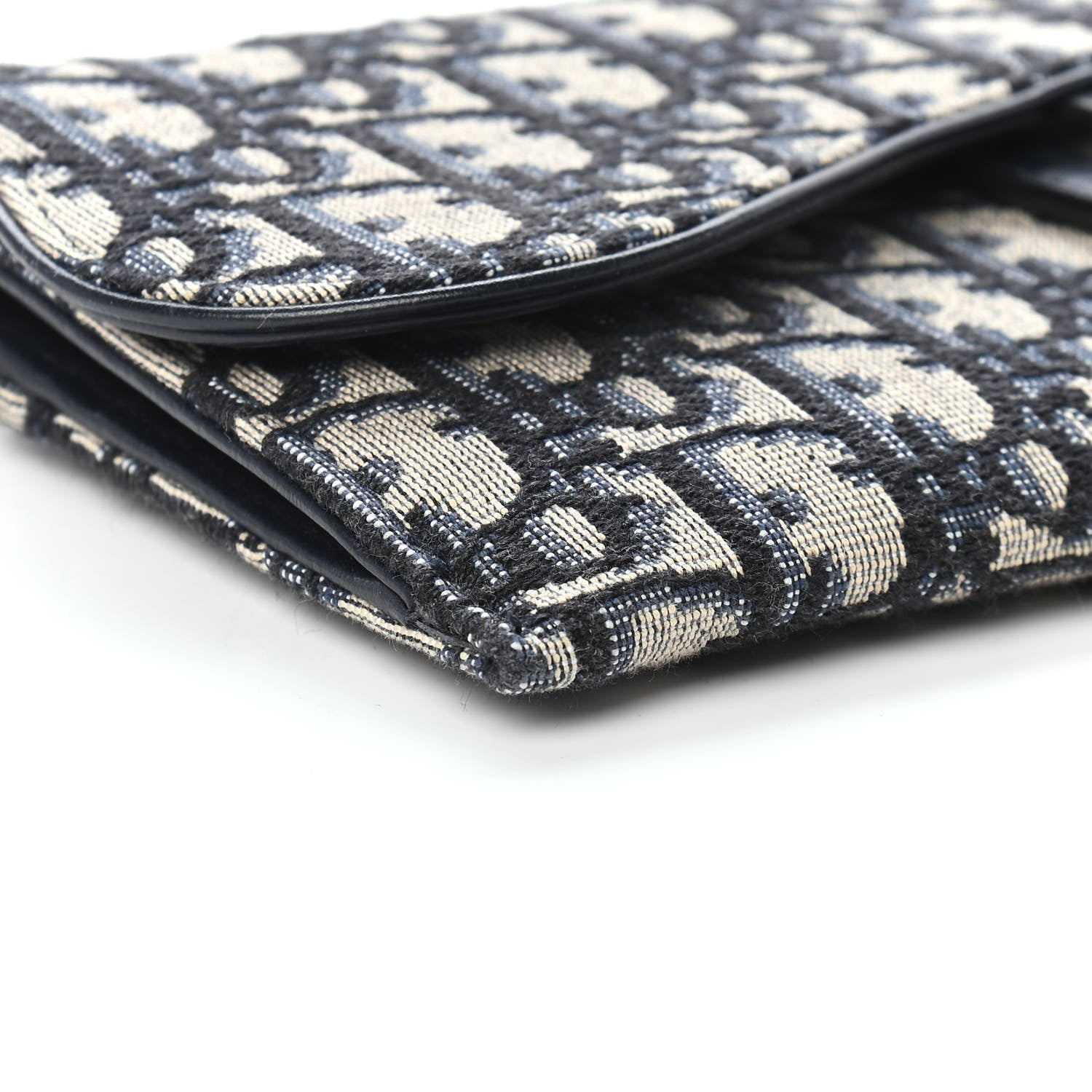 Christian Dior Oblique Saddle Chain Long Wallet Blue 8 of 9