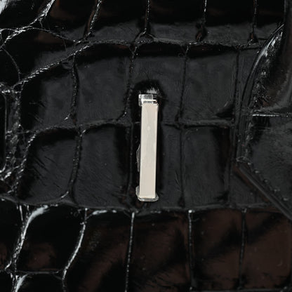 Hermes Shiny Niloticus Crocodile Birkin 30 Black 22 of 35