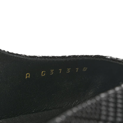 Chanel Suede Kidskin Cap Toe CC Slingback Pumps 39 Black 9 of 10