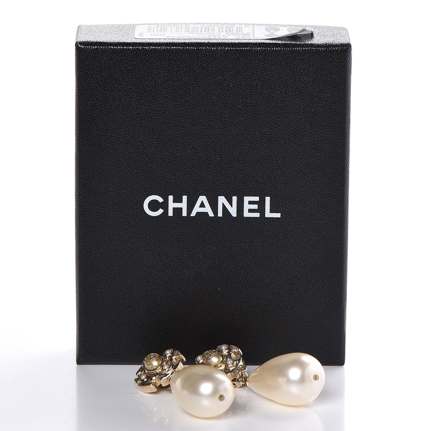 Pearl Drop CC Clip On Earrings Gold
