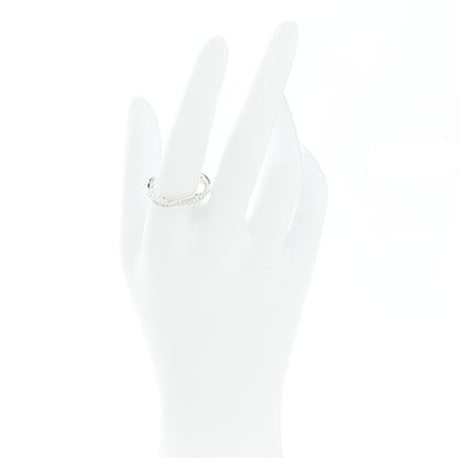 David Yurman Sterling Silver Diamond Petite Infinity Twist Ring 60 9 2 of 5