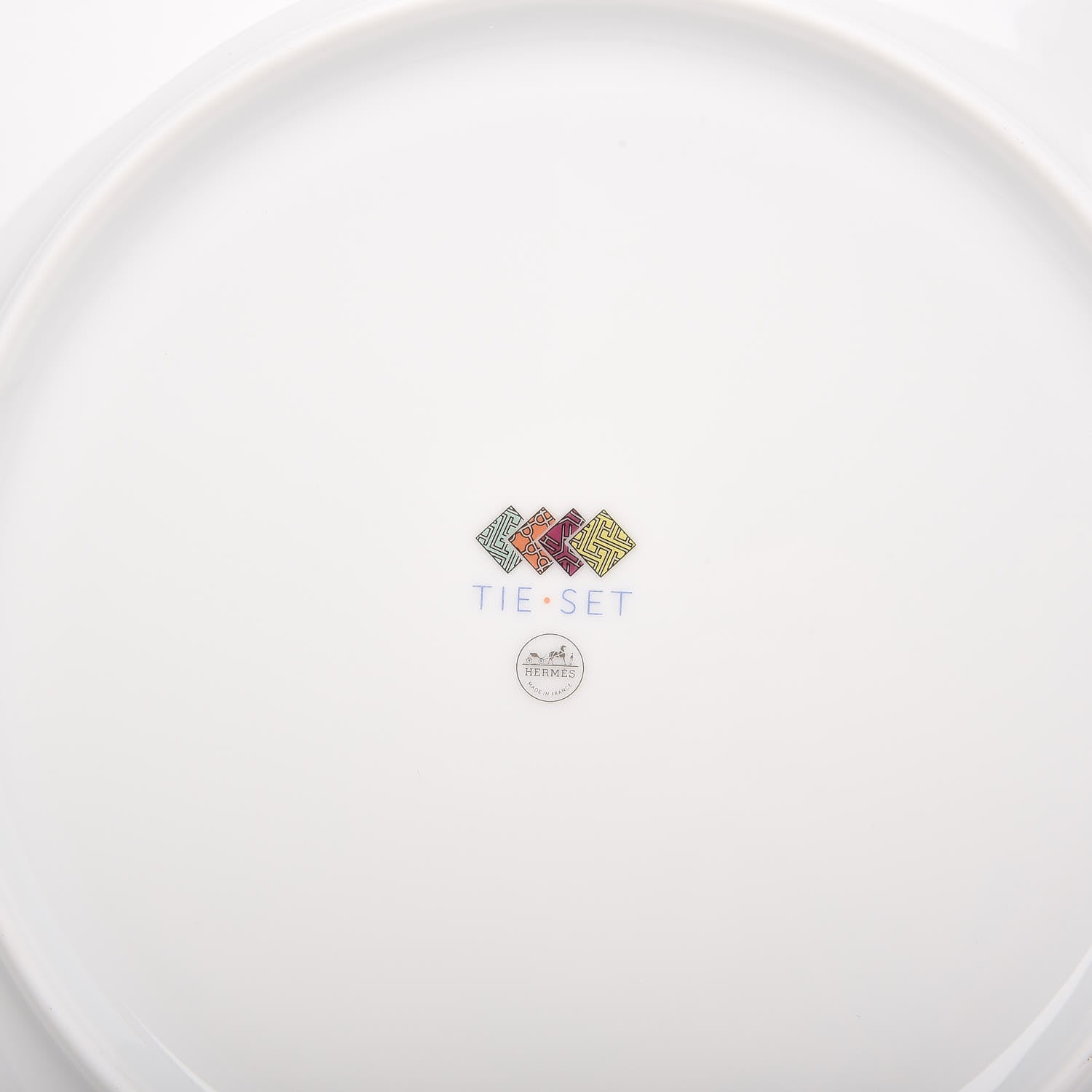 Hermes Porcelain Tie Dinner Plate Set of 2 6 of 6