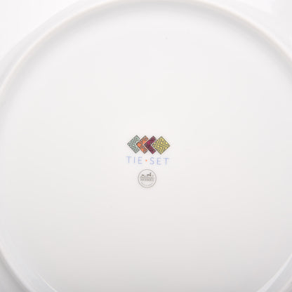 Hermes Porcelain Tie Dinner Plate Set of 2 6 of 6