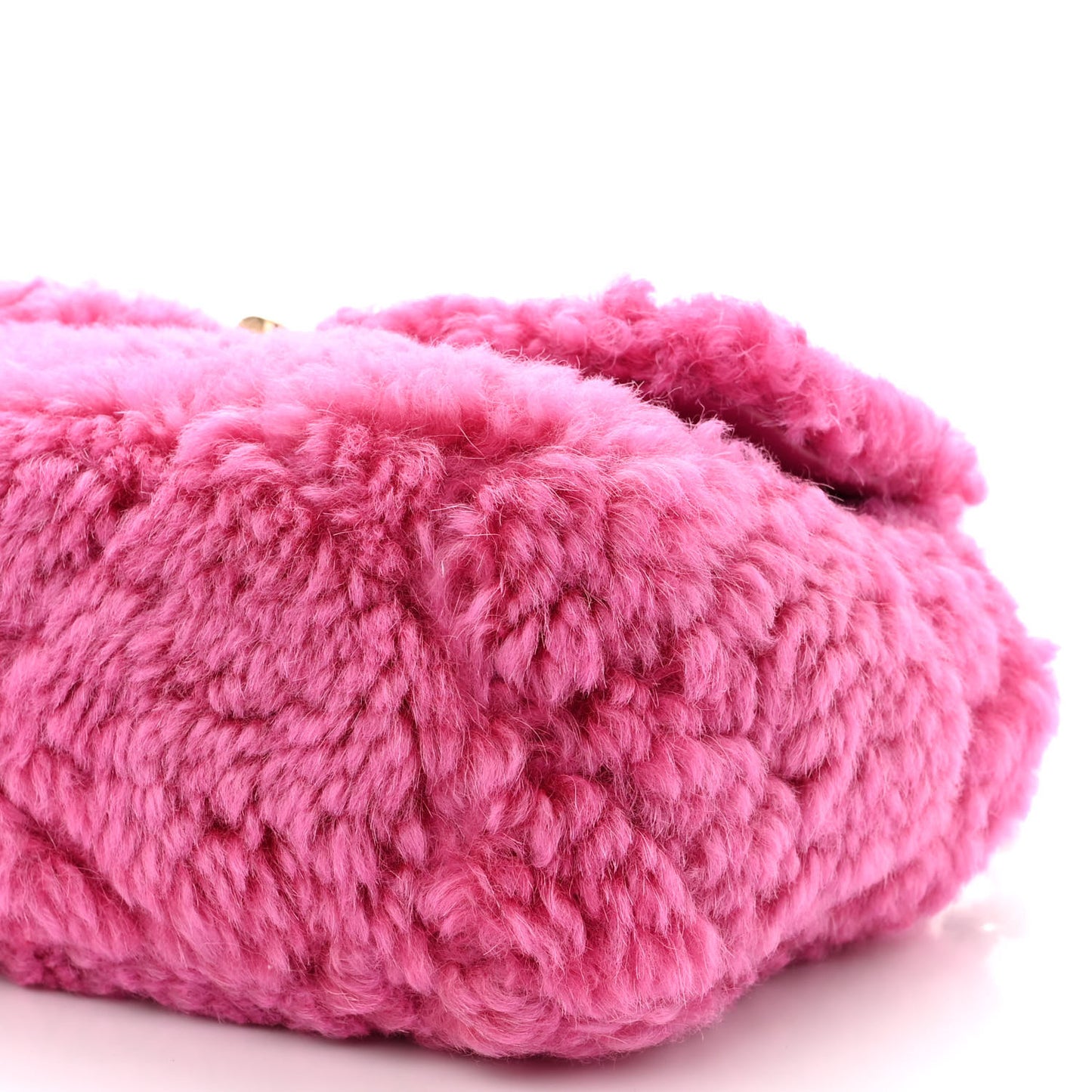 Shearling Sheepskin Medium Chanel 19 Flap Pink