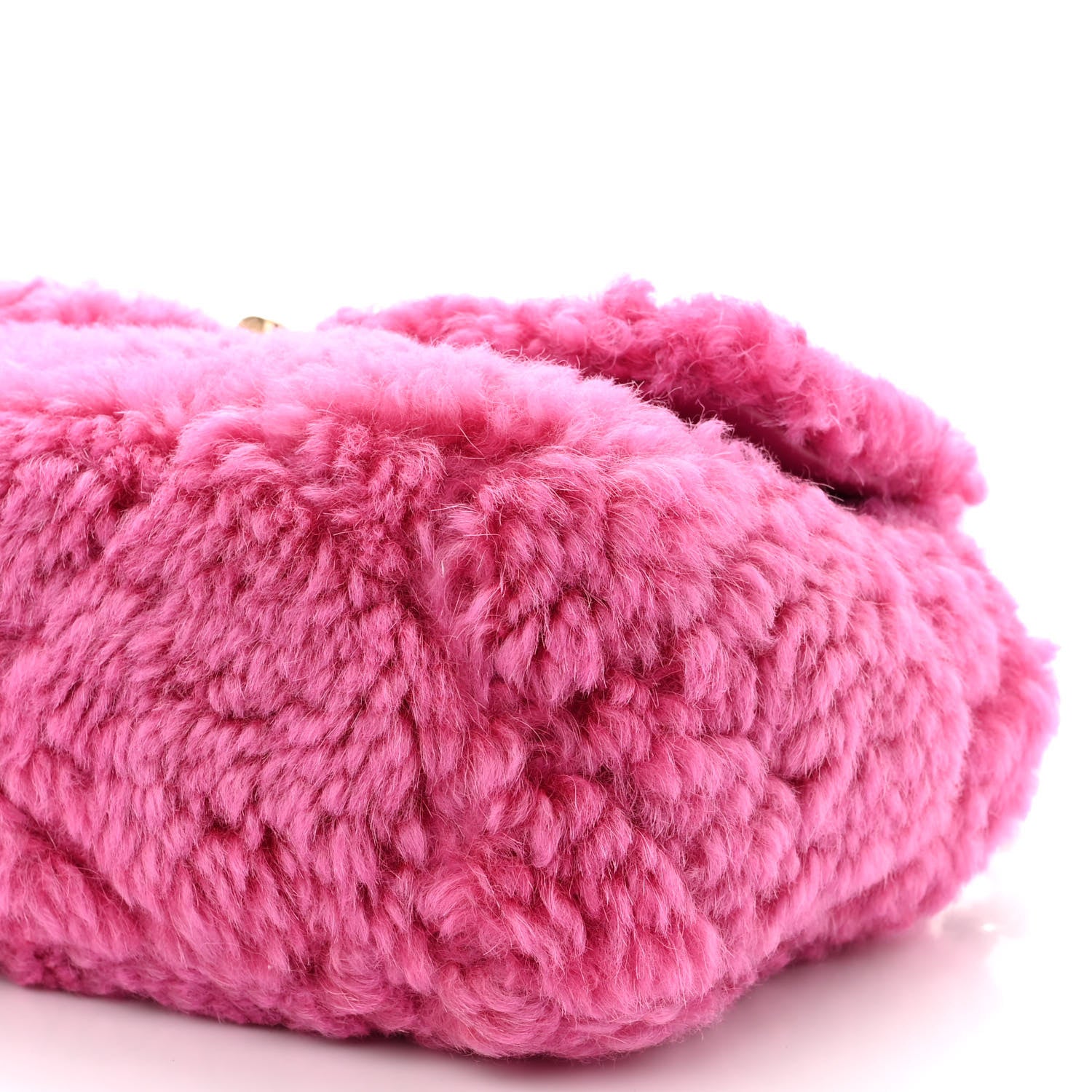Chanel Shearling Sheepskin Medium Chanel 19 Flap Pink 10 of 10