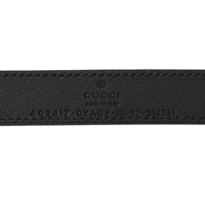 Gucci Plutone Calfskin Palladium Double G 20mm Belt 80 32 Black 3 of 5