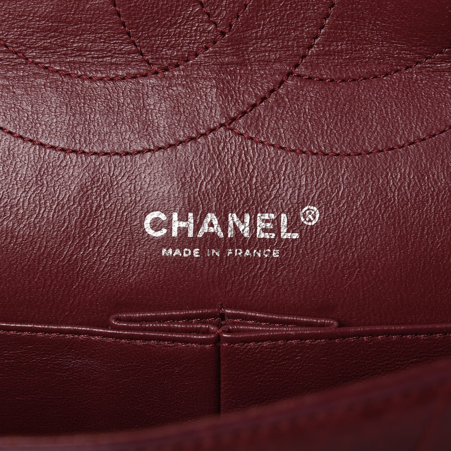 Aged Calfskin Quilted 2.55 Reissue 228 Flap Dark Red