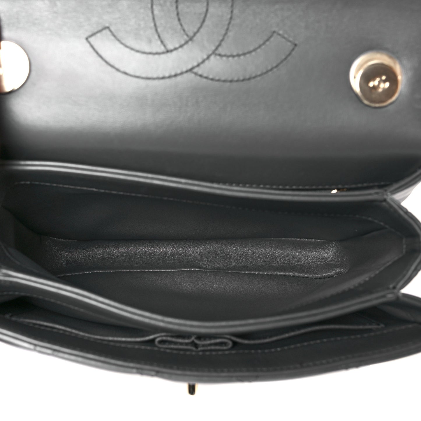 Lambskin Quilted Small Trendy CC Flap Dual Handle Bag Grey