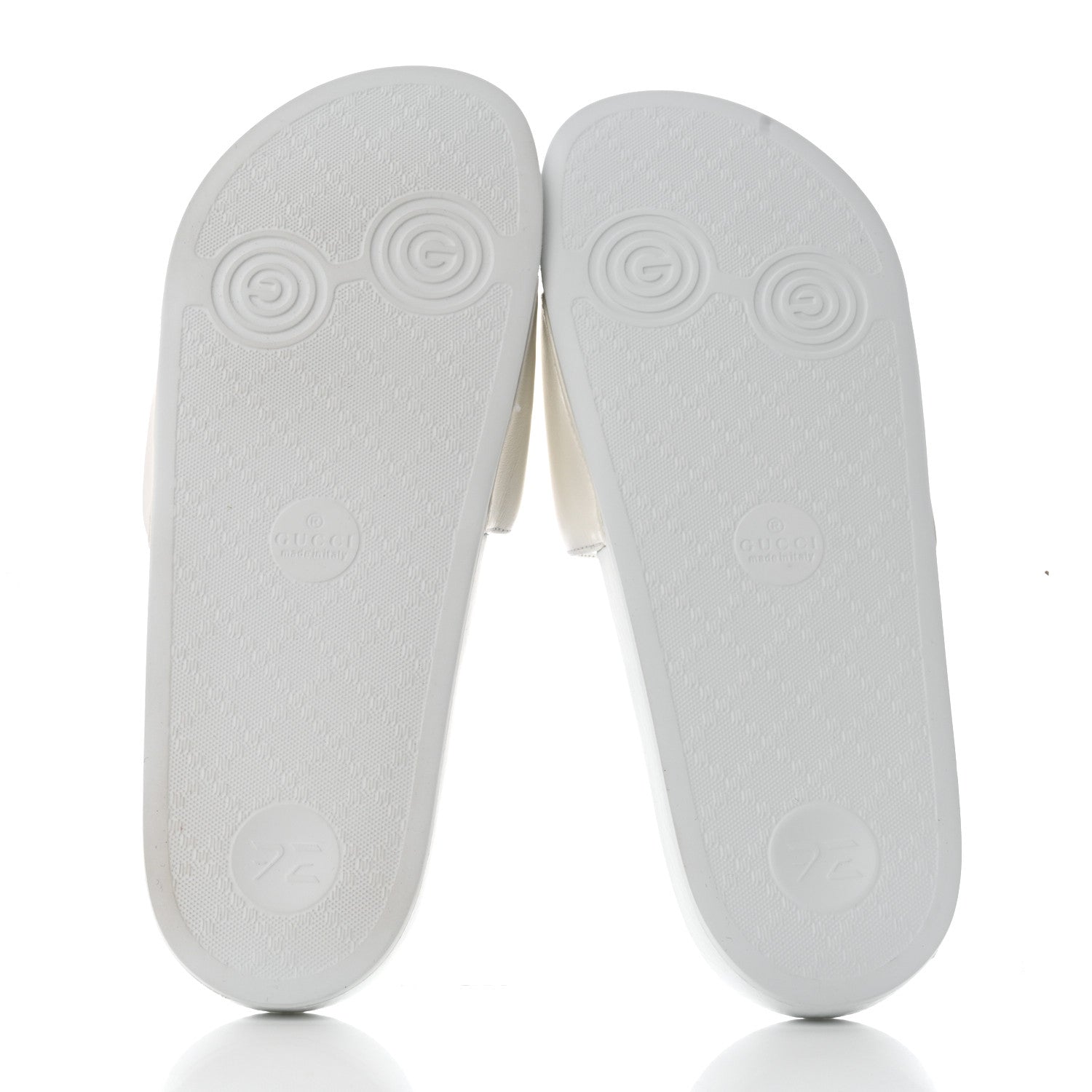 Gucci Nappa Miro Soft Calfskin Womens Interlocking G Slide Sandals 41 Great White Hibiscus Red 5 of 8