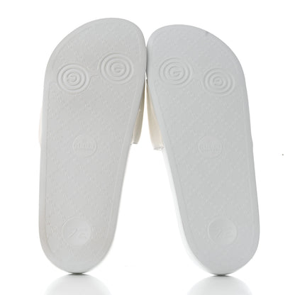 Gucci Nappa Miro Soft Calfskin Womens Interlocking G Slide Sandals 41 Great White Hibiscus Red 5 of 8