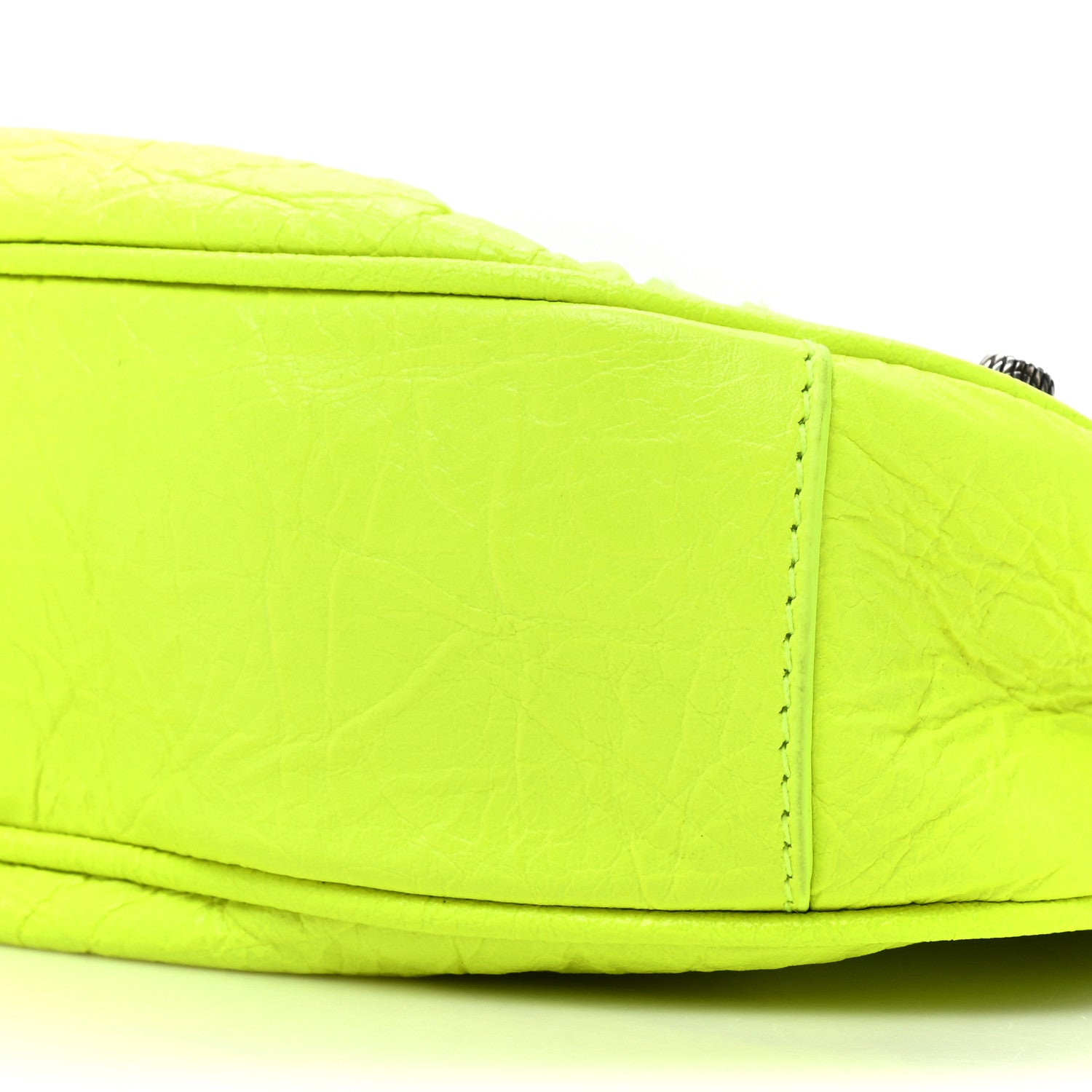 Balenciaga Agneau Arena Le Cagole Chain Shoulder Bag XS Fluo Yellow 8 of 9