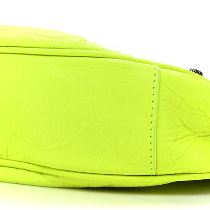 Balenciaga Agneau Arena Le Cagole Chain Shoulder Bag XS Fluo Yellow 8 of 9
