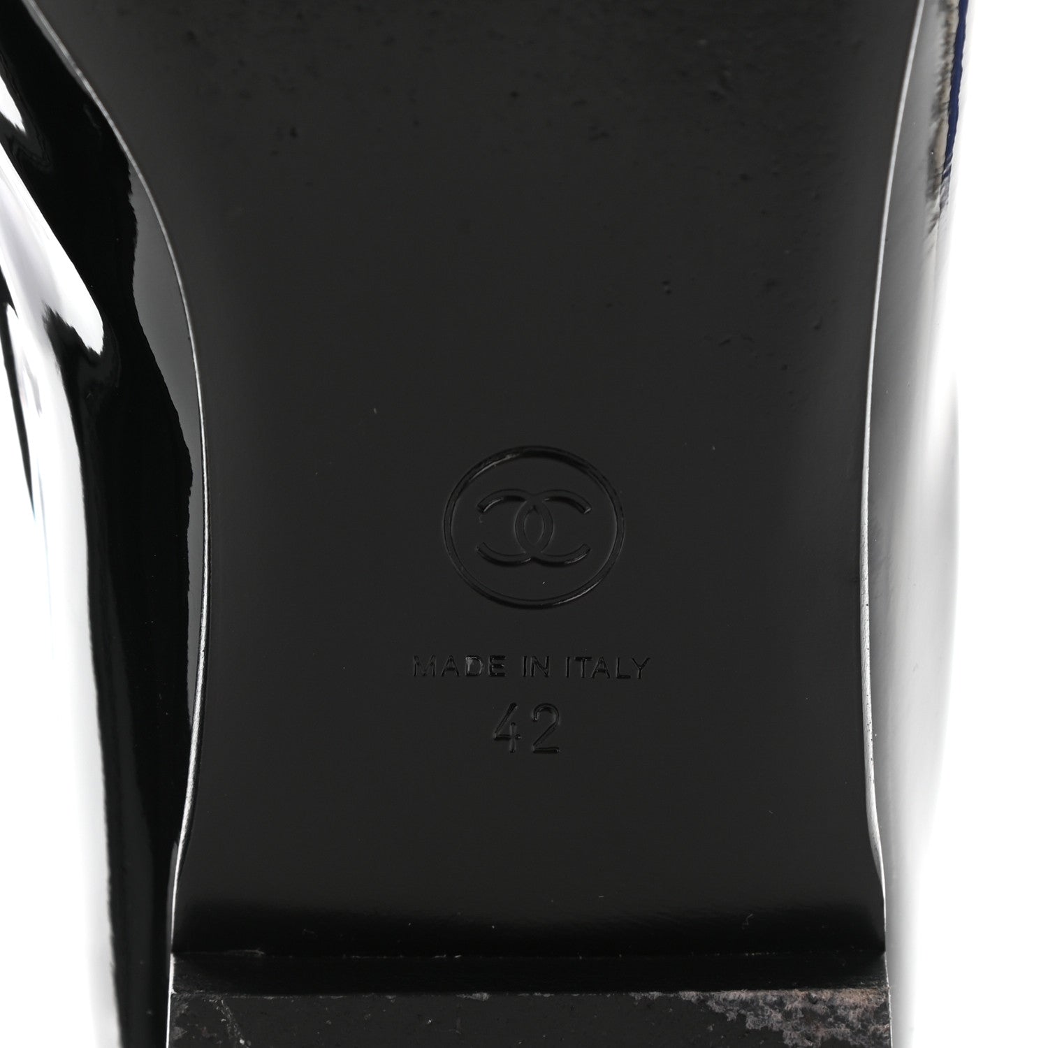 Chanel Patent CC Mocassin Loafers 42 Black 11 of 15
