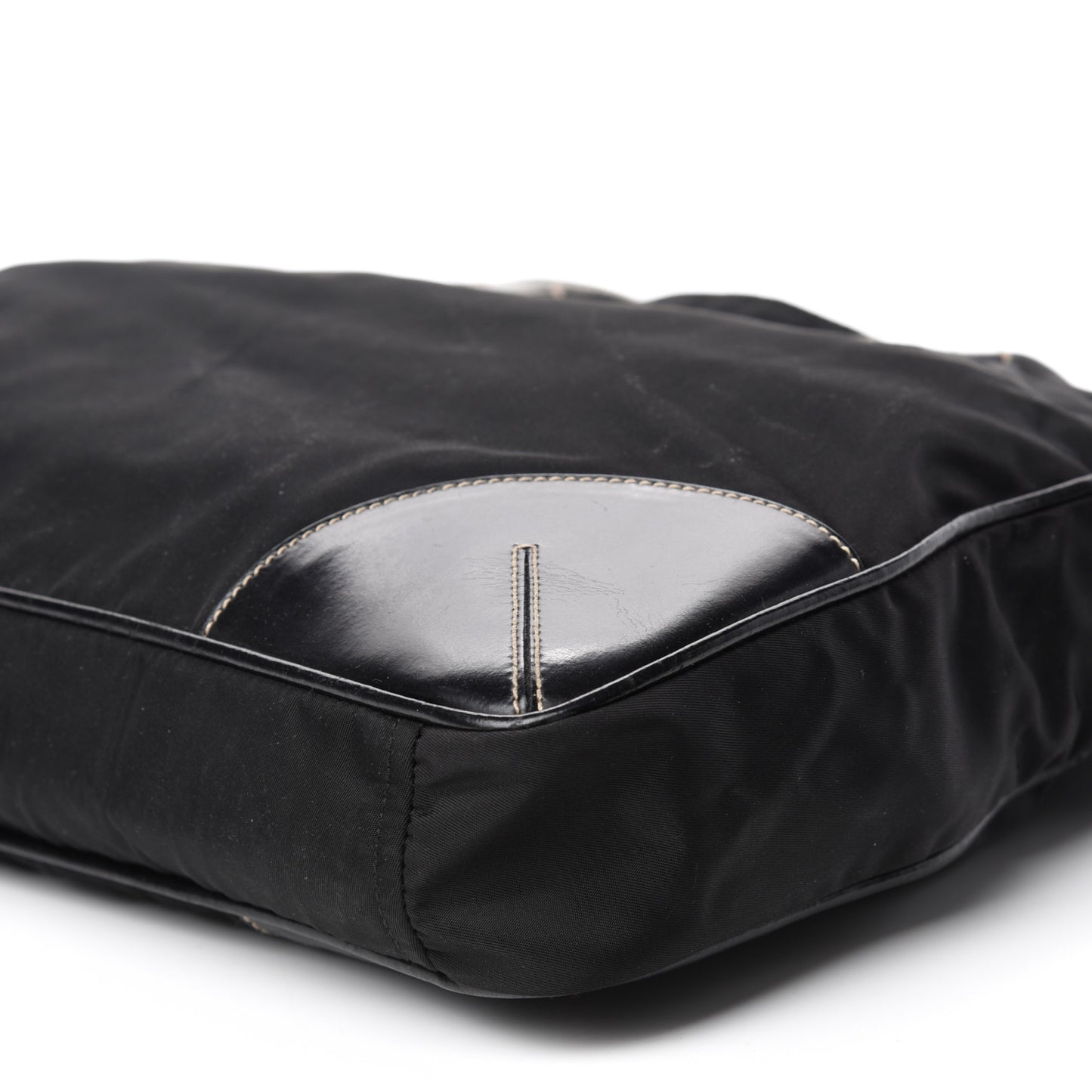 Tessuto Nylon Caflskin Shopping Tote Black