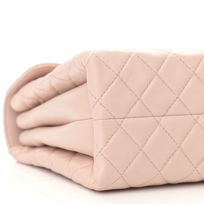 Chanel Lambskin Quilted Jumbo Chanel by 4 Flap Light Beige 9 of 15