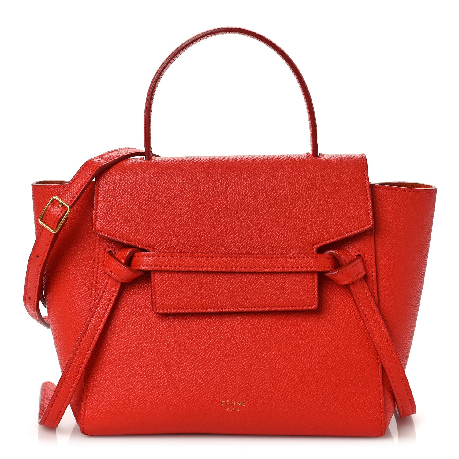 Celine Grained Calfskin Nano Belt Bag Carnelian 1 of 9