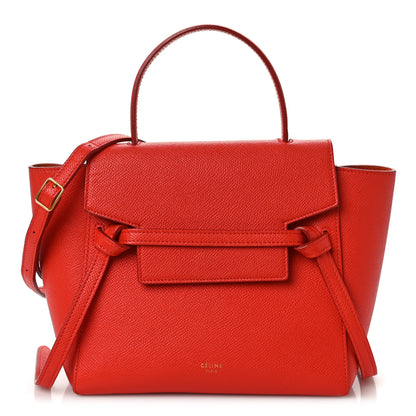 Celine Grained Calfskin Nano Belt Bag Carnelian 1 of 9