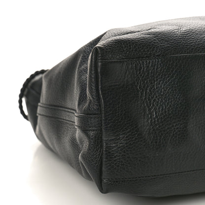 Gucci Calfskin Large Gifford Braided Handle Tote Black 8 of 9
