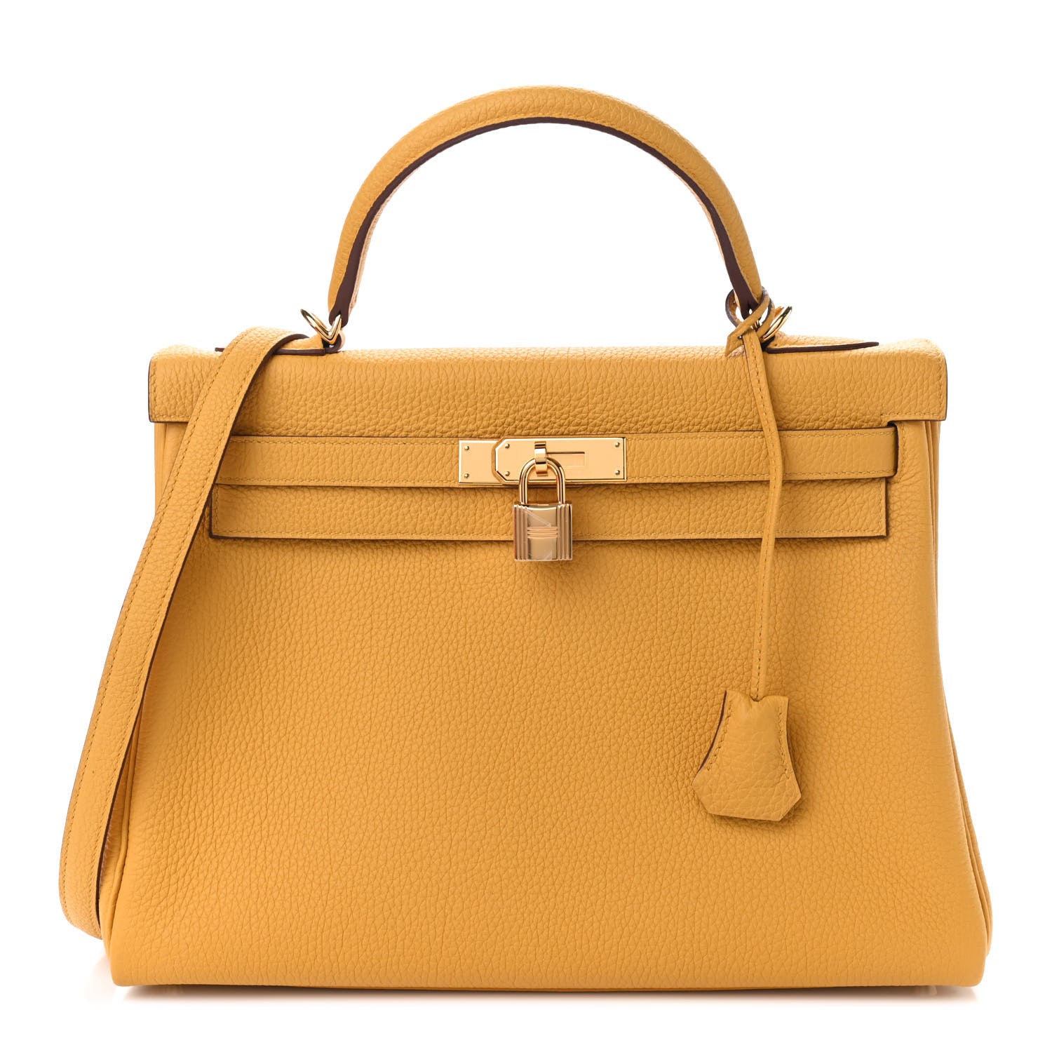 Hermes Togo Kelly Retourne 32 Jaune Ambre 1 of 12