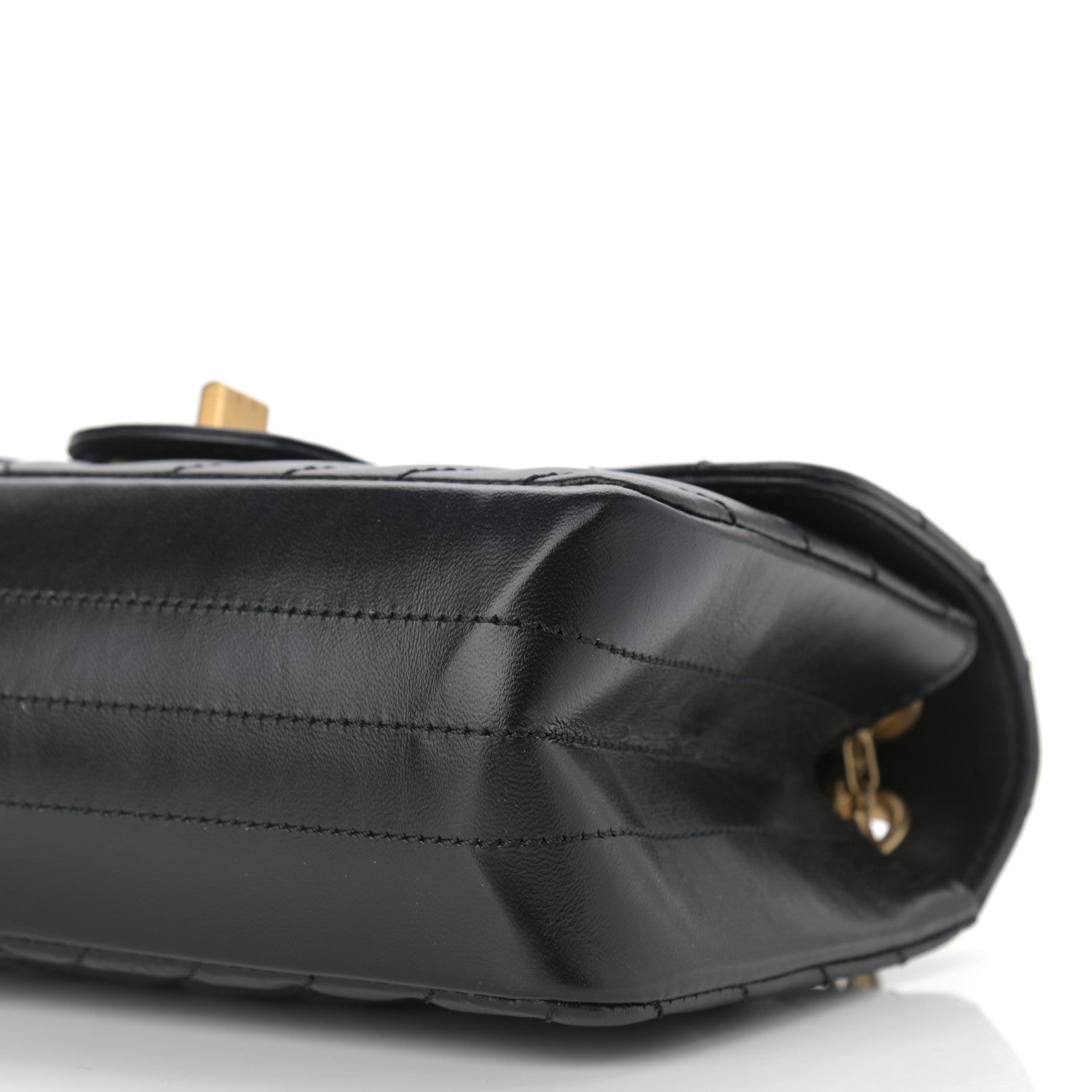 Chanel Aged Calfskin Chevron Quilted 2.55 Reissue Mini Flap Black 9 of 11