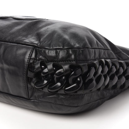 Chanel Calfskin Modern Chain Rhodoid Hobo Black 7 of 11