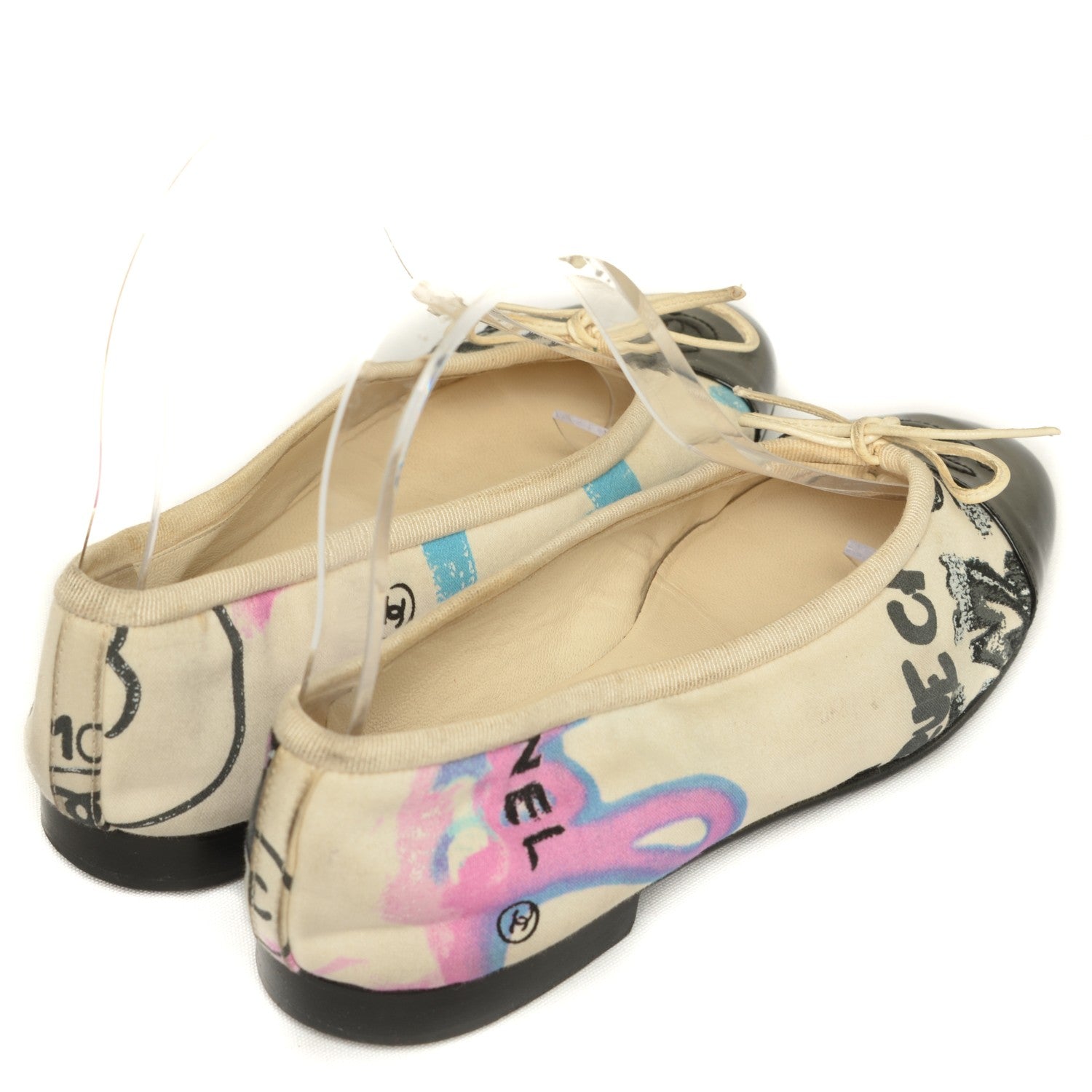 Chanel Patent Cap Toe CC Ballerina Flats 36 4 of 6